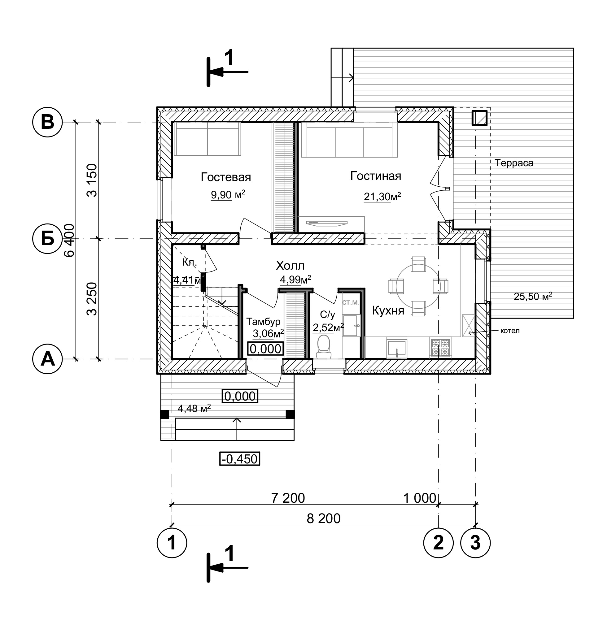 Проект кирпичного дома с гаражом \"Новые горизонты №25\", площадью 177,52 ...